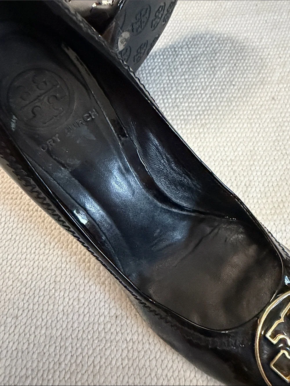 Tory Burch logo heels